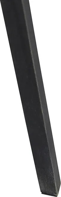 Lampada da terra treppiede nera con paralume dorato 50 cm - Tripod Classic