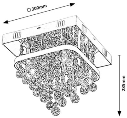 Rabalux 2238 - Lampadario da parete in cristallo PALLAS LED/23W/230V + 4xE14/40W