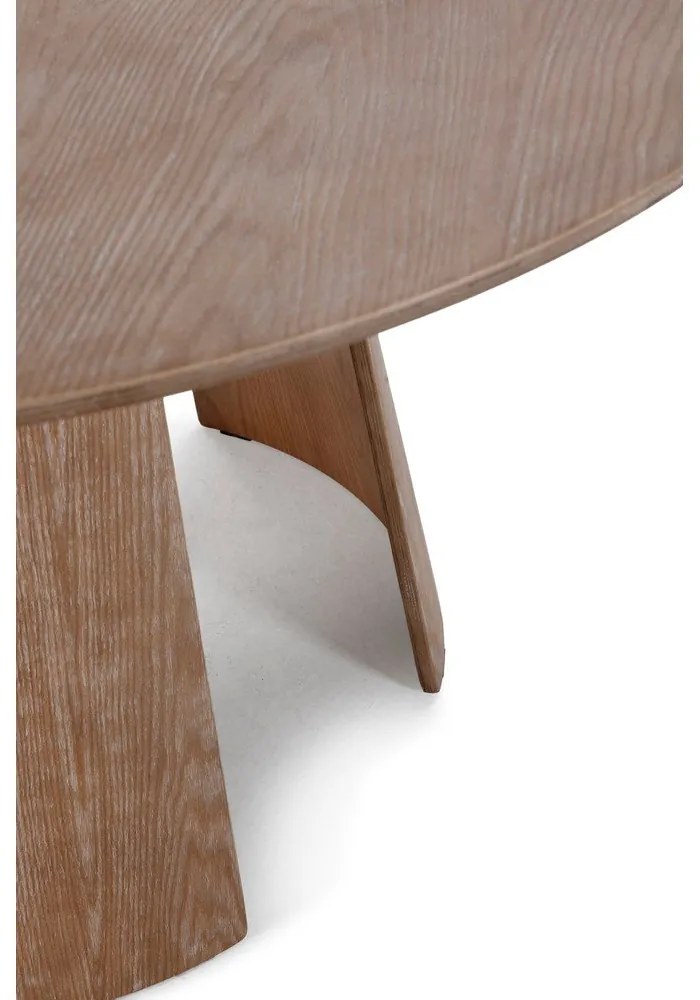 Tavolo da pranzo rotondo con effetto rovere ø 120 cm Zuri – MOME