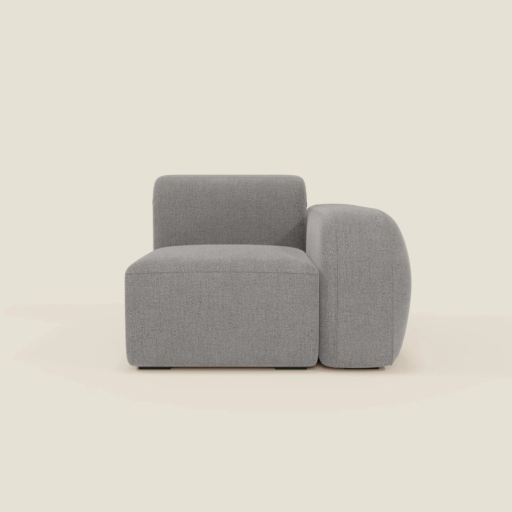BonBon modulo terminale 105 cm sinistro o destro - tessuto smacchiabile T23 grigio