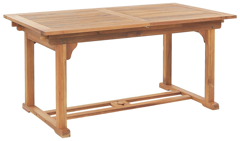 Tavolo da giardino legno chiaro 160/220 x 90 cm JAVA Beliani