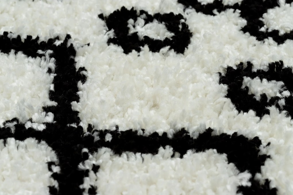 Tappeto PROMO BERBER SAFI N9040 bianco / nero Frange berbero marocchino shaggy