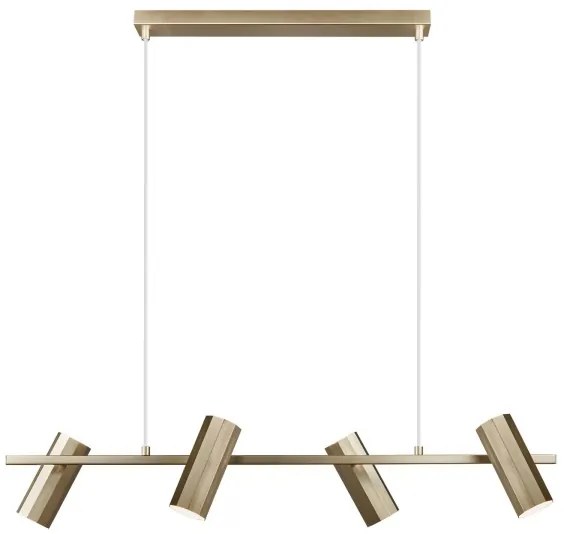 Nordlux - Lampadario a sospensione su cavo ALANIS 4xGU10/15W/230V ottone