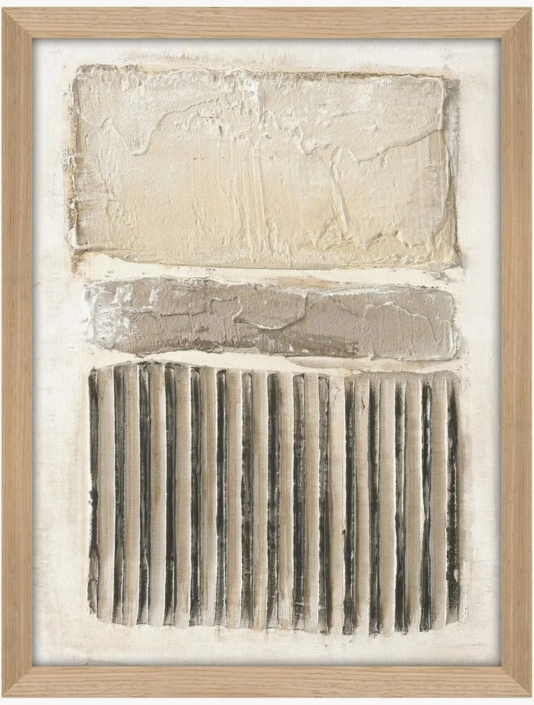 Quadro su tela incorniciato dipinto a mano Art Structure I
