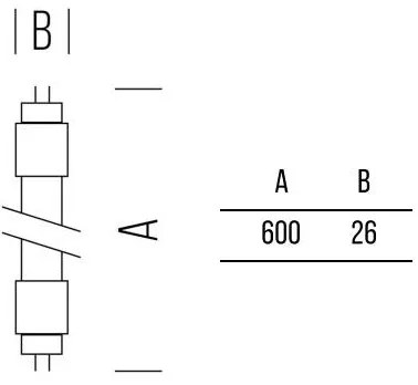 HPTube 1350lm 600mm 9,0W CW