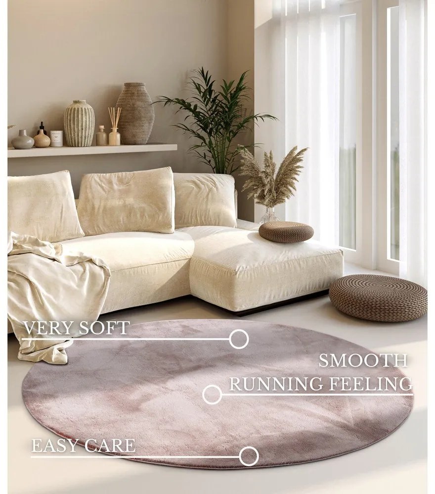 Tappeto rotondo rosa polveroso ø 200 cm Leon – Villeroy&amp;Boch