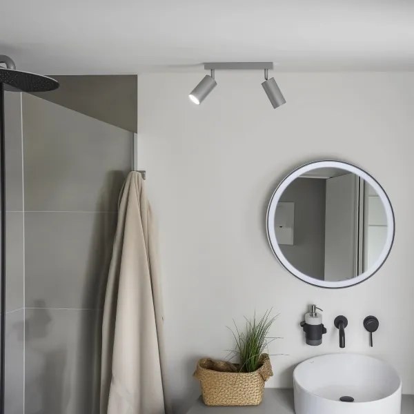 Brilagi - Luce Spot da bagno SELE 2xGU10/30W/230V IP44 argento