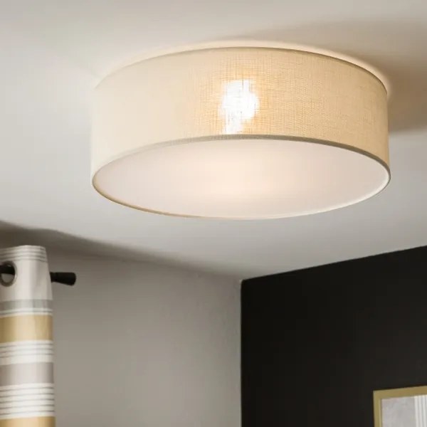 Plafoniera SIRJA DOUBLE 4xE27/15W/230V diametro 45 cm color crema