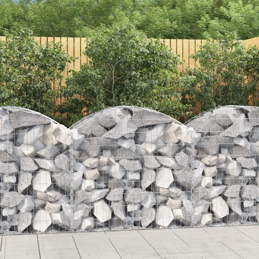 Cesto Gabbione Ad Arco 100x50x80/100 Cm Ferro Zincato /