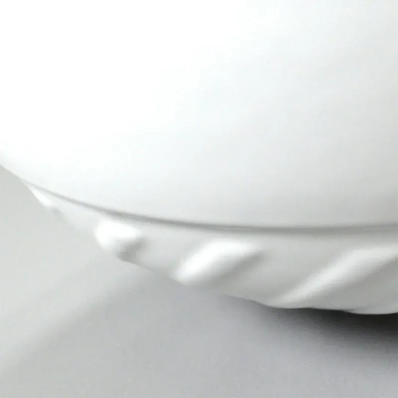 Lavabo da appoggio 33 cm bianco lucido con rilievi sul fondo Logos