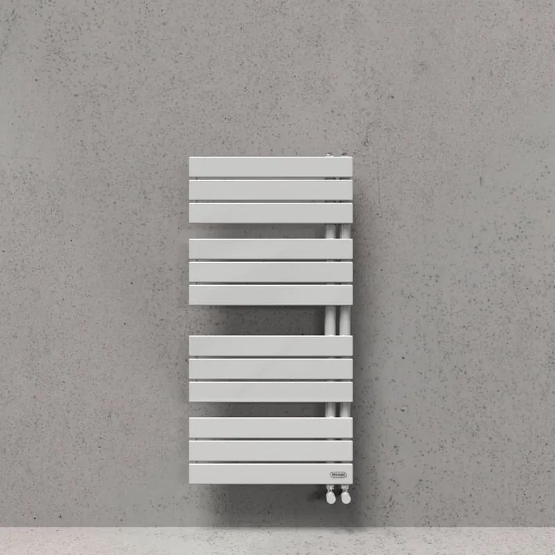 Termoarredo bagno DE'LONGHI 110.8x50 cm interasse 50 mm bianco serie Madeira