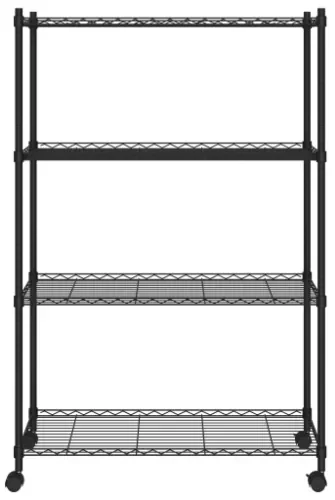 EASYCOMFORT Carrello da Cucina a 3 Livelli con 2 Ruote, Cesto