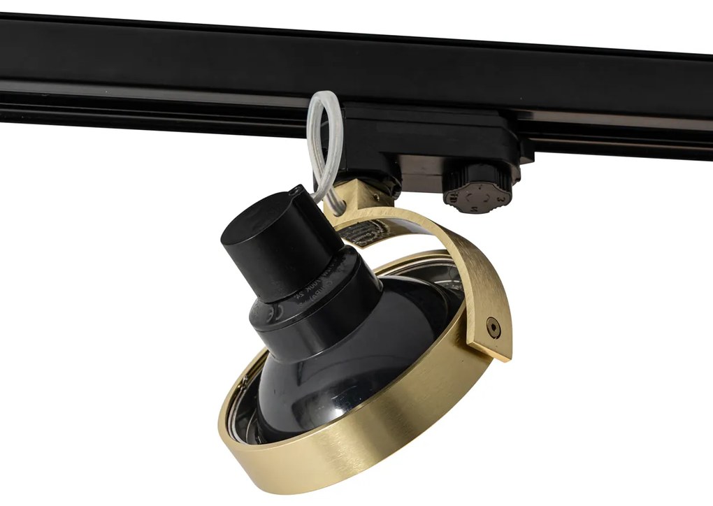 Faretto a binario moderno trifase oro - Master 111 Honey