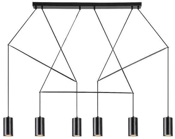 Rabalux 72018 - Lampadario a sospensione ASLAUG 6xGU10/50W/230V