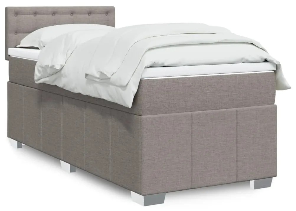 Giroletto A Molle Con Materasso Tortora 90x190 Cm İn Tessuto /