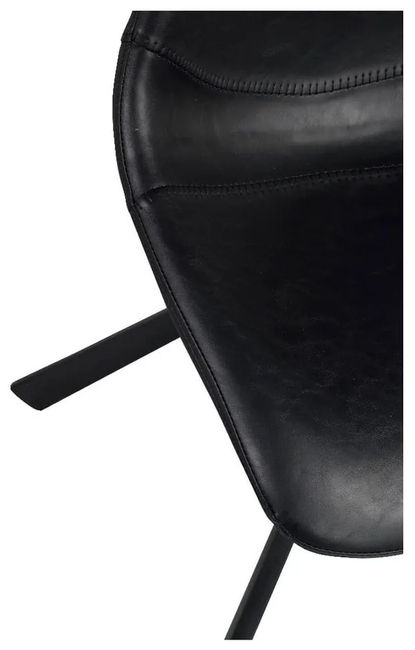 Sedia da pranzo nera con gambe nere Alpha - Rowico