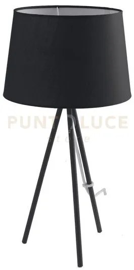 Lume marilyn con paralume in tessuto nero 1 luce attacco e27 30x58,5cm