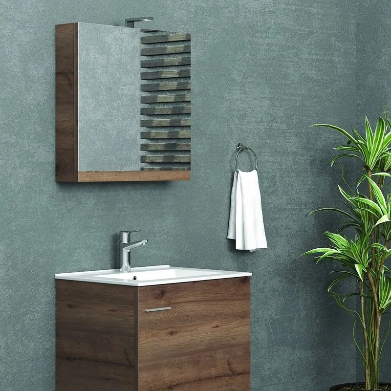 Specchio bagno contenitore da 60 cm con un'anta NEL-60 - KAMALU