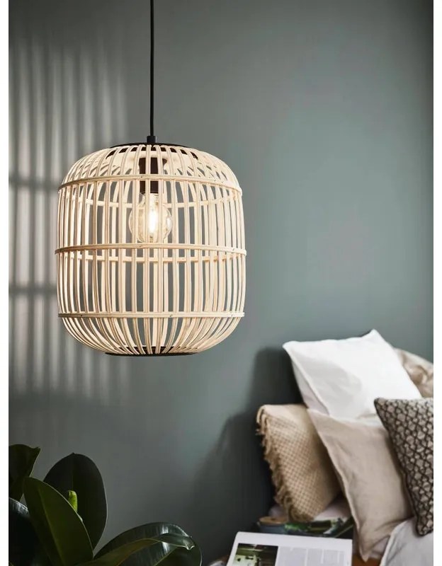 Lampadario Natura Brodesley nero  E27 Ø35cm EGLO