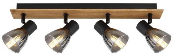 Globo 54307-4W - Luce Spot CLAUDE 4xE14/40W/230V nero/legno