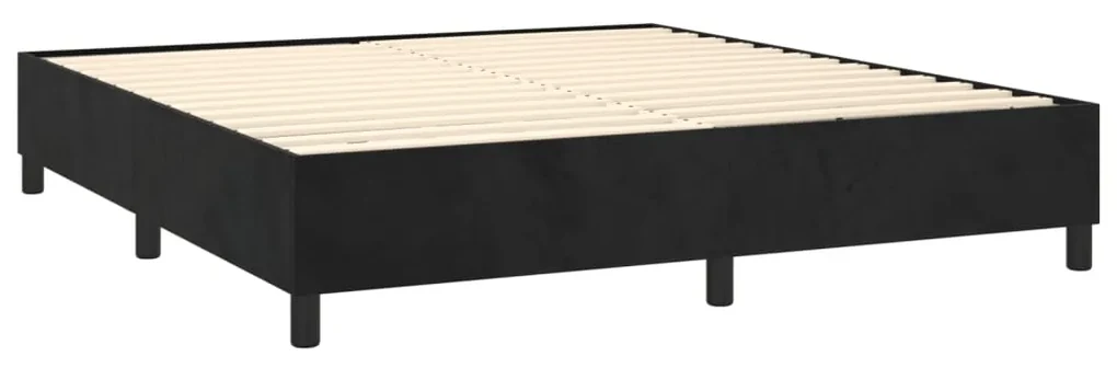 Giroletto a molle nero 160x200 cm in tessuto
