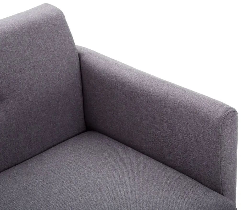 Divano a 2 posti rivestito in tessuto 115x60x67cm grigio chiaro