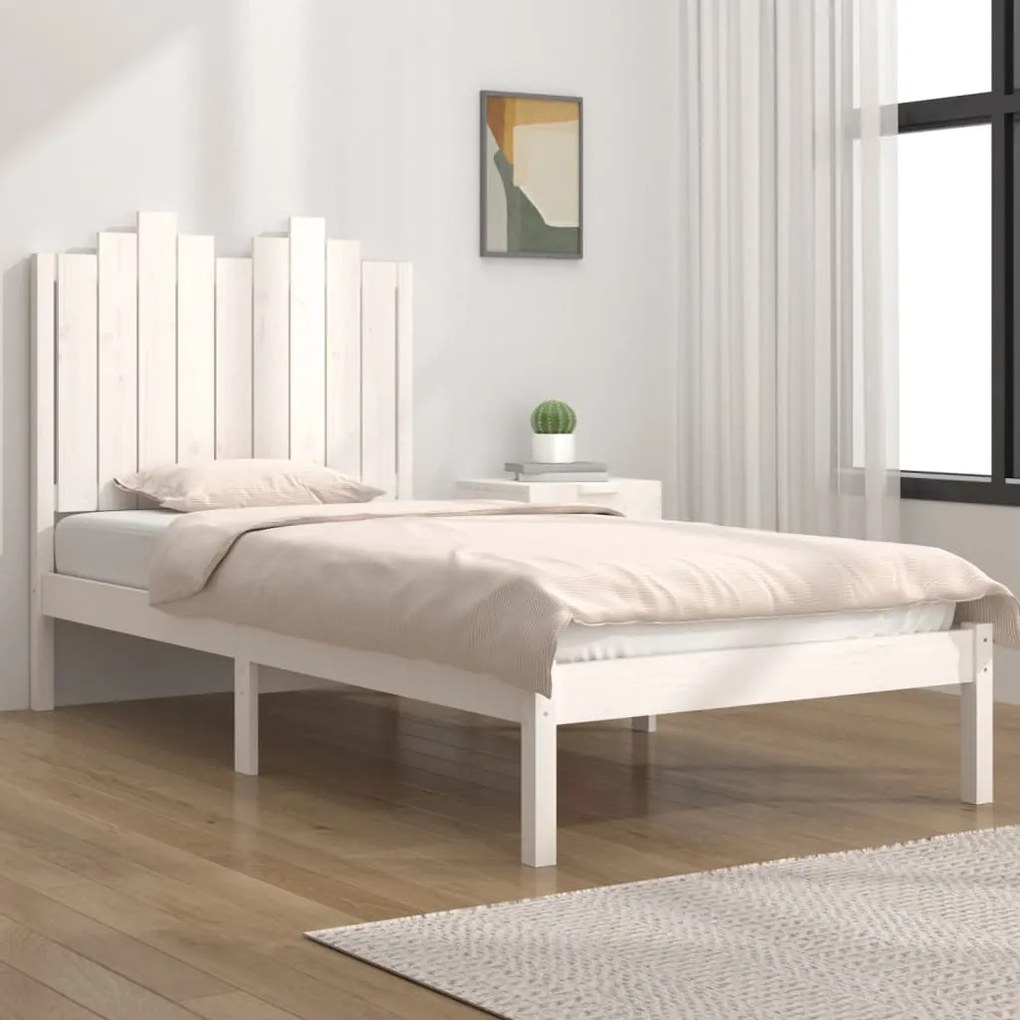 Giroletto İn Legno Massello Bianco 75x190 Cm Small Single /