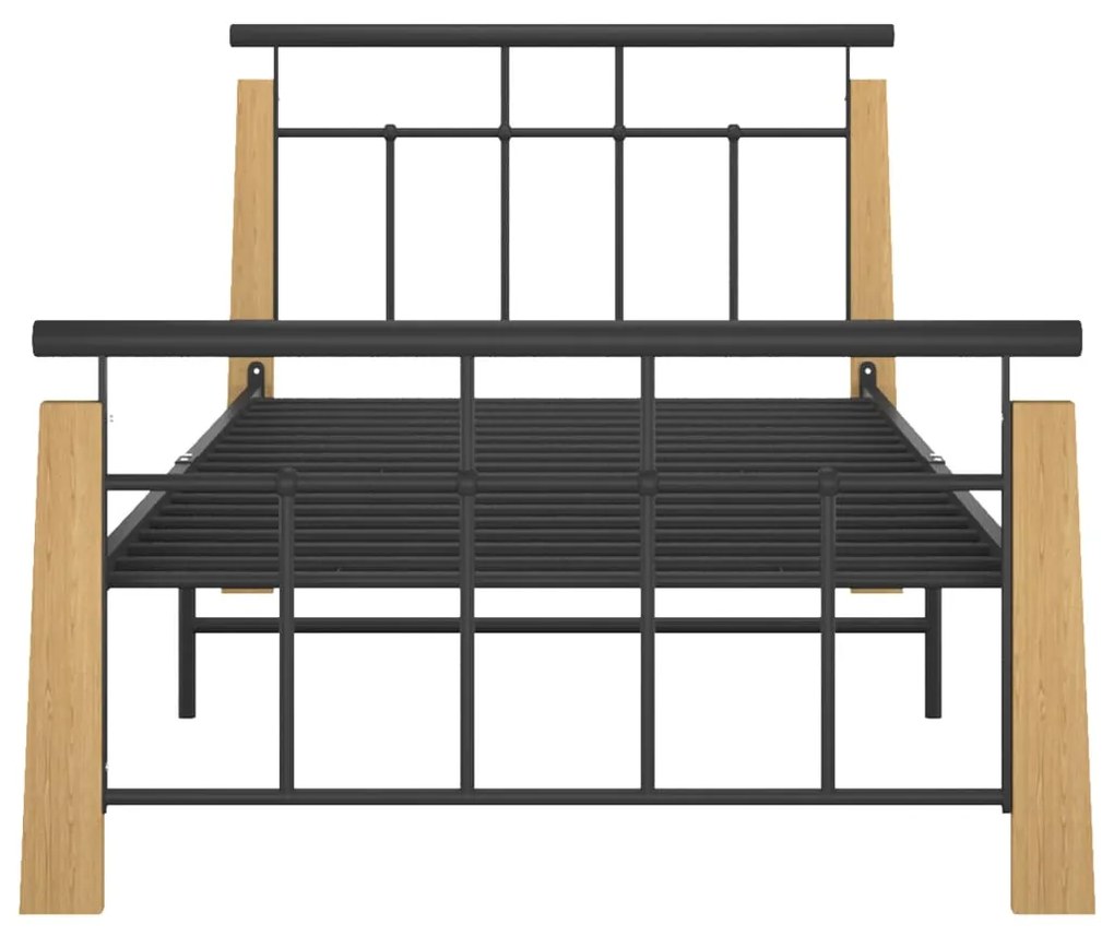 Giroletto in Metallo e Legno Massello di Rovere 100x200 cm