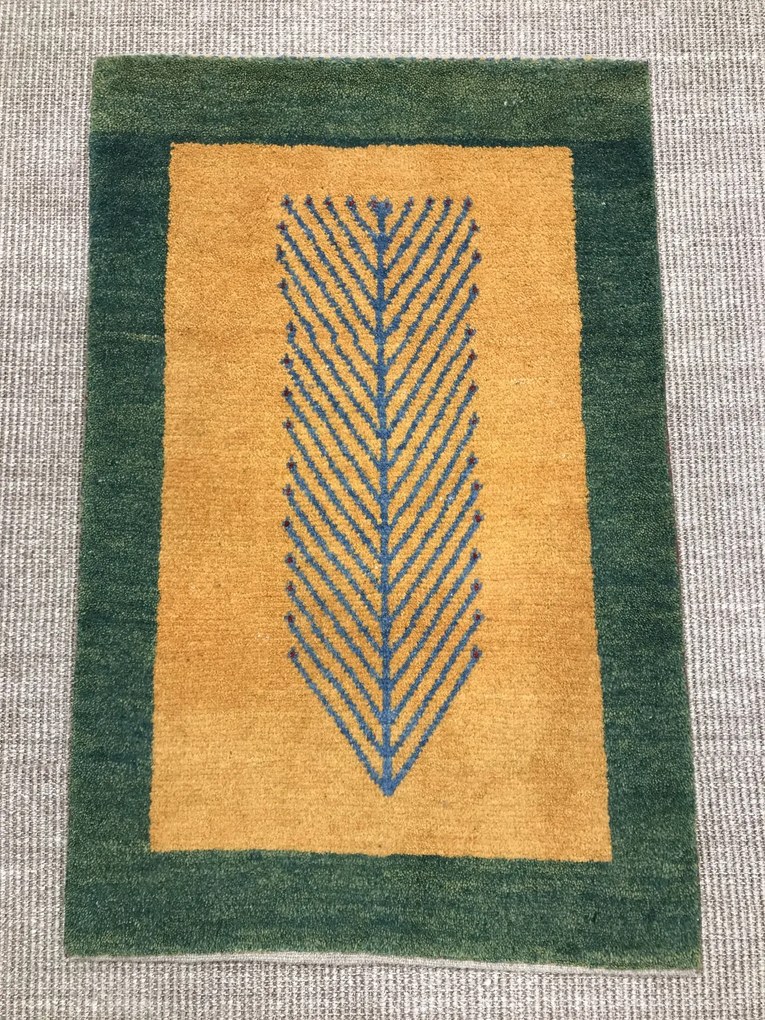 Gabbeh Tappeto persiano 90 x 60 Giallo (Iran) Annodato A Mano