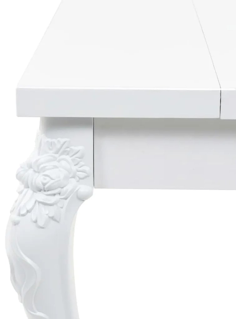 Tavolo da Pranzo 179x89x81 cm Bianco Lucido