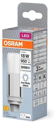 Lampadina LED G24d/7,5W/230V 4000K - Osram