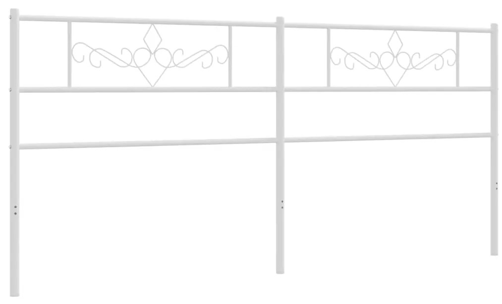 Testiera in metallo bianco 193 cm