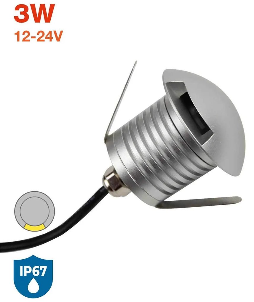 Faretto 3W Monodirezione IP67 - Professional Colore Bianco Naturale 4.000K