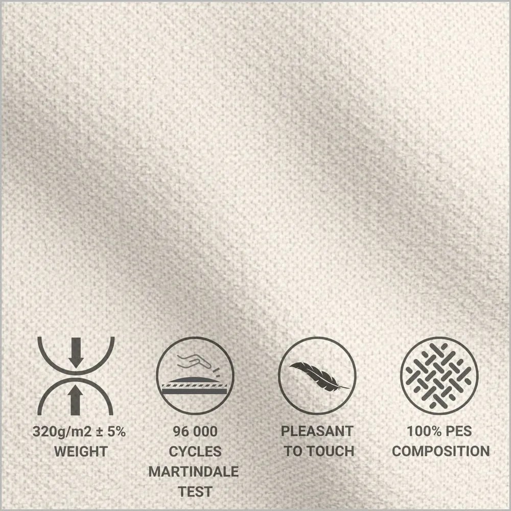 Letto matrimoniale imbottito beige con contenitore con rete inclusa 160x200 cm Lounge L – Maison de Rêve