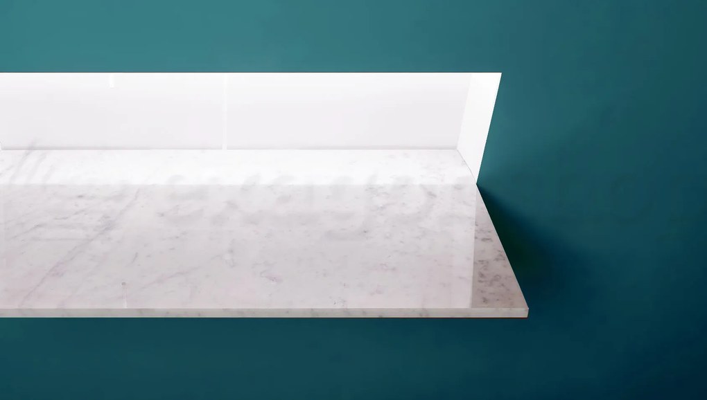 Antonio Lupi Design Battigia180m Lavabo 180 Cm Incasso Parete Con Rubinetteria In Corian E Marmo Di Carrara