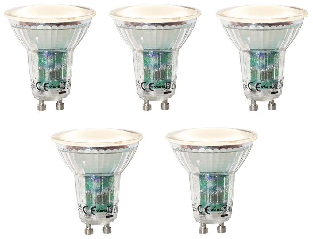 Set di 5 lampadine LED GU10 con sensore crepuscolare 3W 200 lm 2700K