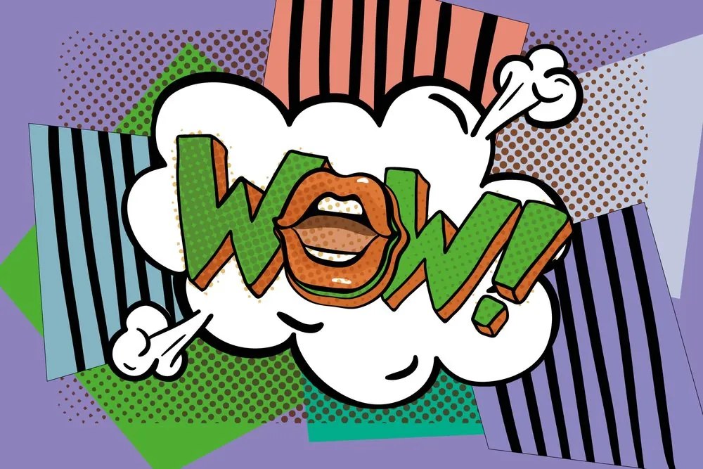 Carta da parati – Elegante pop art viola – WOW!