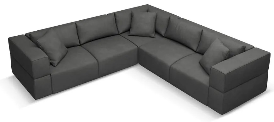 Divano angolare variabile grigio scuro Esther - Milo Casa