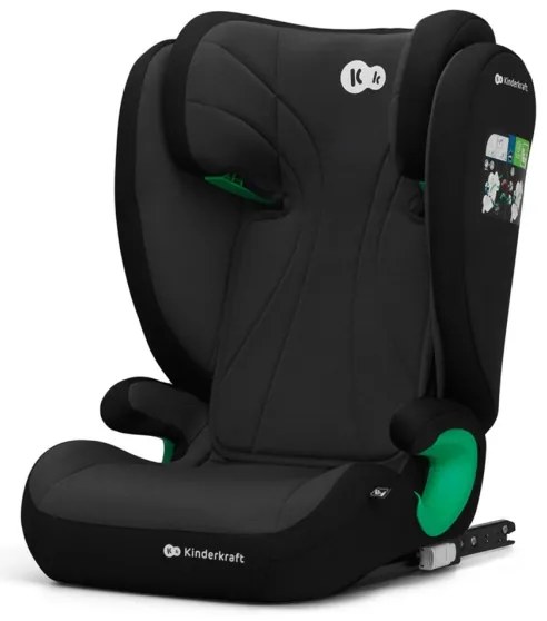 KINDERKRAFT - Seggiolino auto JUNIOR FIX 2 (100-150 cm) Graphite nero