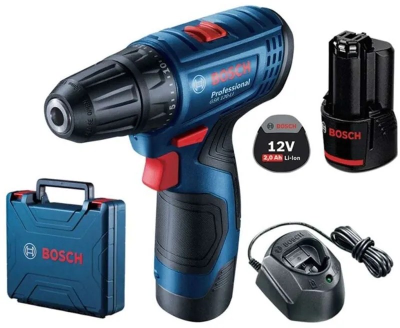 Professional gsr 120-LI gsr 120-LI Trapano avvitatore a batteria 12 v 2.0 Ah Li-Ion incl. seconda batteria, incl. - Bosch