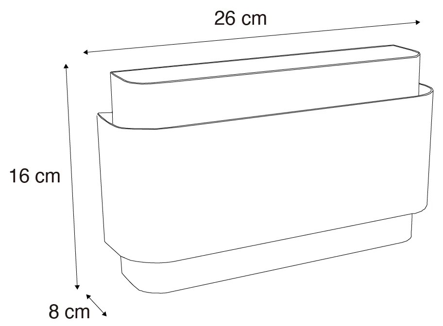 Applique da parete industriale bianca 2 luci - Coen