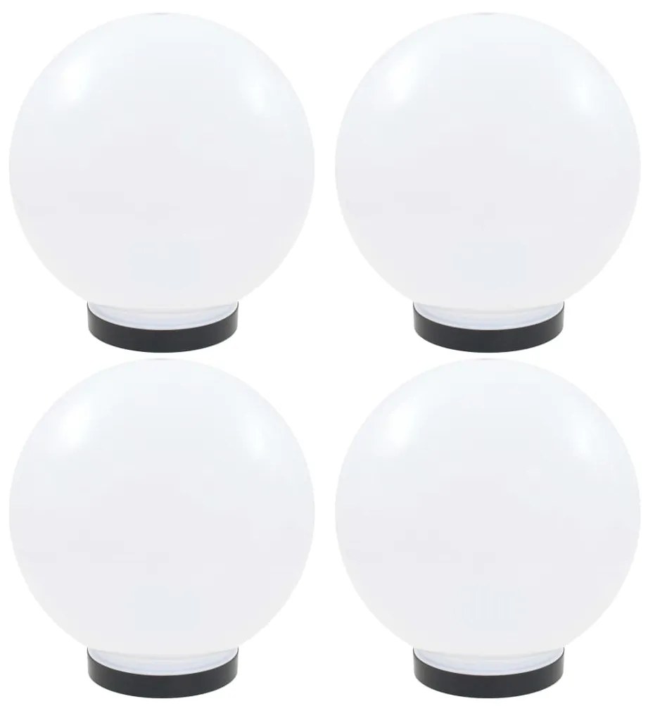 Set Lampade A Led Sferiche 4 Pz 25 Cm İn Pmma /