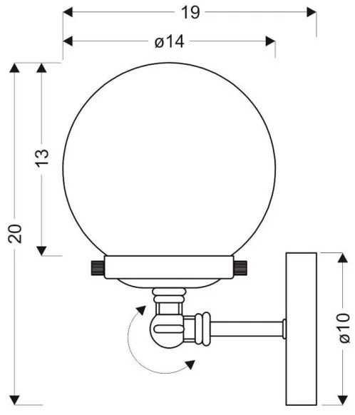 Applique BALLET 1xE27/40W/230V cromo opaco
