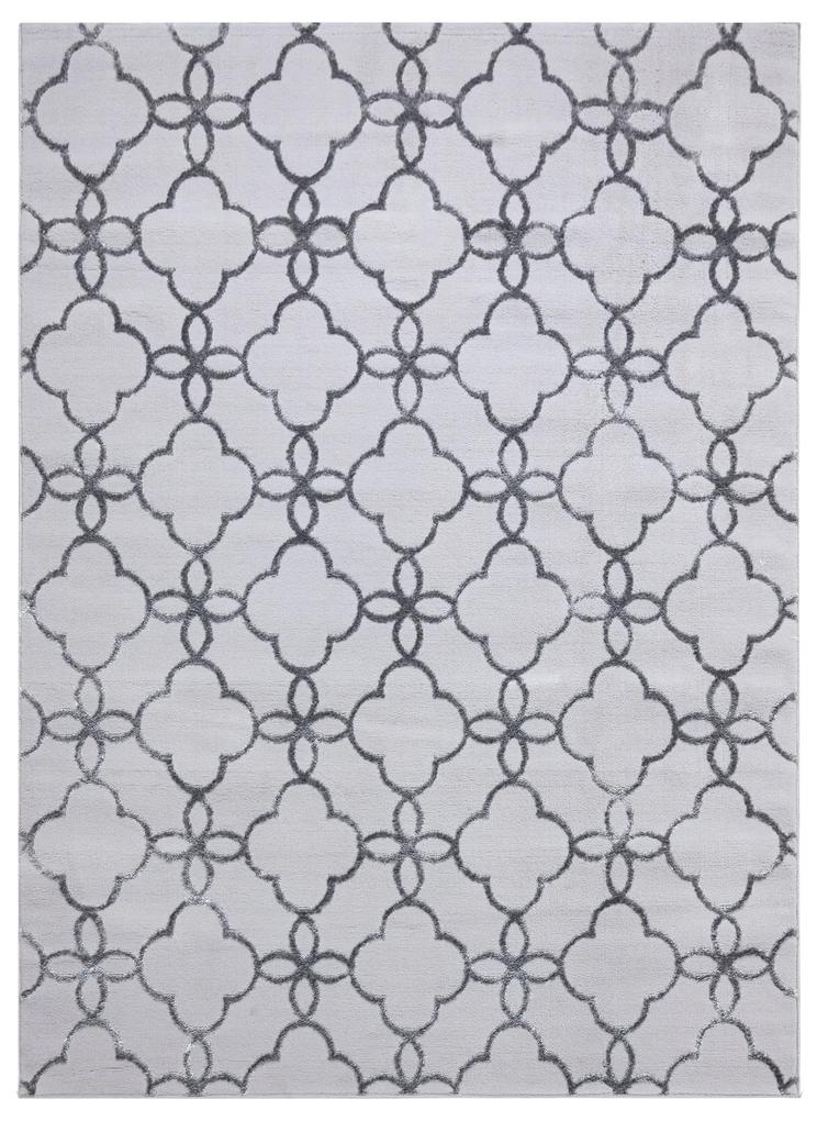 Tappeto MEFE moderno  8504 Traliccio, fiori - Structural due livelli di pile grigio scuro
