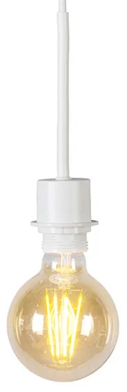 Lampada a sospensione rustica bianca con paralume marrone chiaro 50 cm - Combi