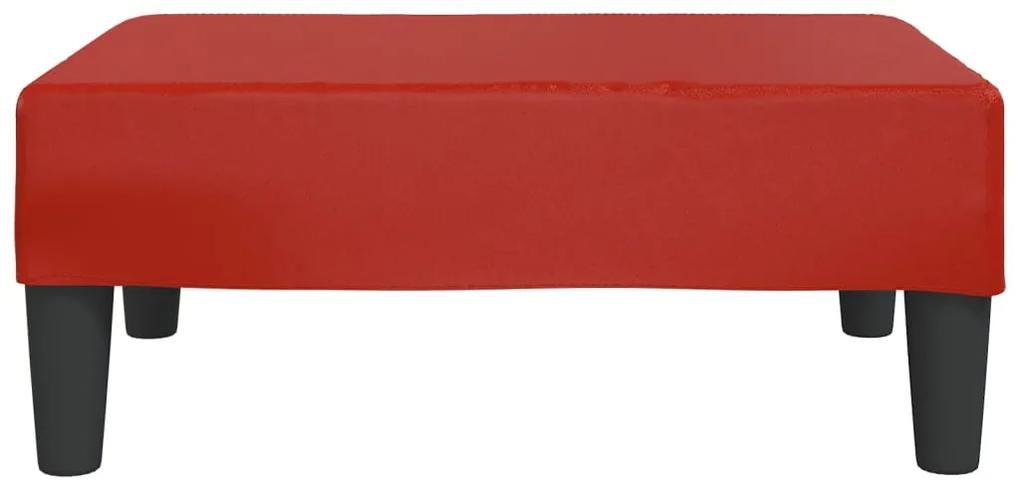 Poggiapiedi Rosso Vino 78x56x32 cm in Similpelle