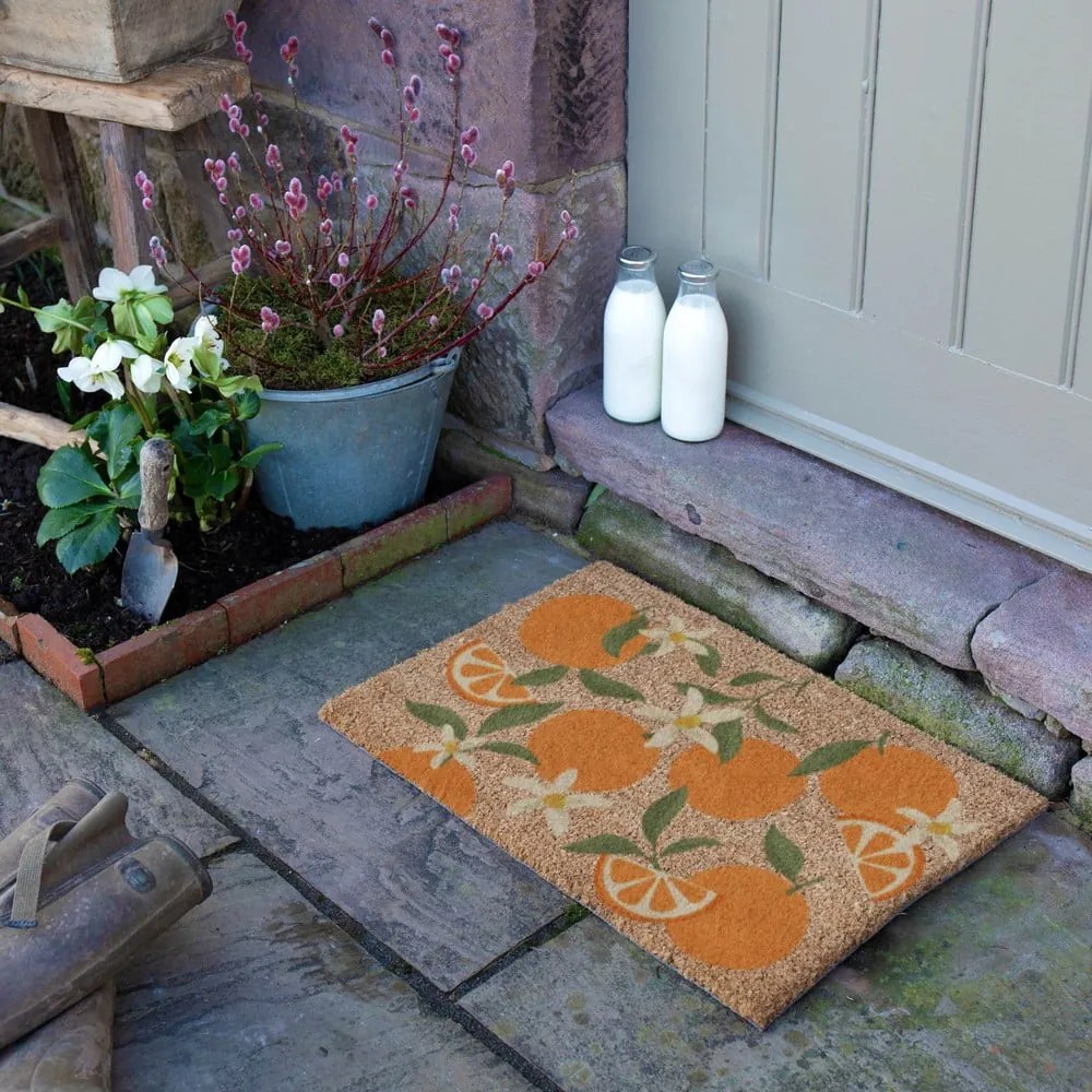 Zerbino in fibre di cocco 40x60 cm Orange – Artsy Doormats