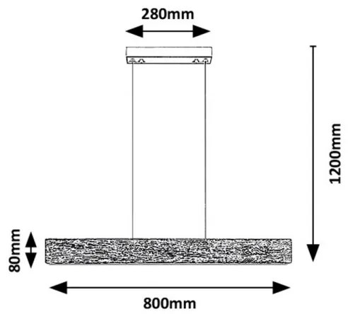 Rabalux 3091 - Lampadario LED a sospensione con filo CINNAMON LED/34W/230V