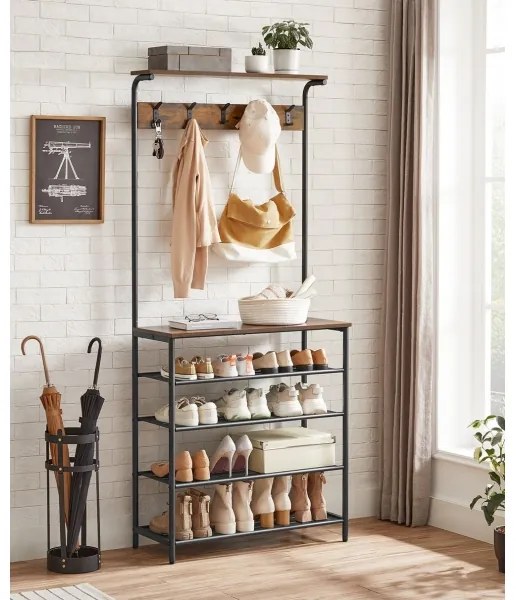 Appendiabiti a piantana NAVOR marrone/nero