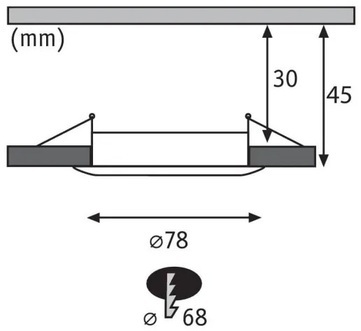 Paulmann 93462 - SET 3xLED/6W IP44 Lampada da incasso per bagno NOVA 230V